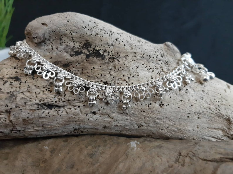 Belly Dance Bells Gypsy Boho Jewelry, Anklets Chain dainty Ankle