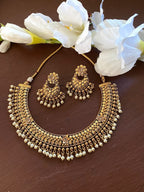 Gold Necklace_ Temple Jewelry_ Indian Necklace_