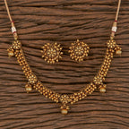 Guttapusalu Necklace_gold Necklace_ Matte Gold Necklace_