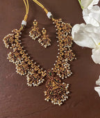 Kemp Choker Necklace_ Guttapusalu Lakshmi Necklace _south Indian Necklace Set_