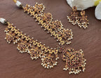 Kemp Choker Necklace_ Guttapusalu Lakshmi Necklace _south Indian Necklace Set_