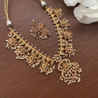 Kemp Choker Necklace_ Guttapusalu Lakshmi Necklace _south Indian Necklace Set_