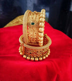 Buy Openable Gold Kada Pair_ Indian Bangles_ Antique Gold Bangles