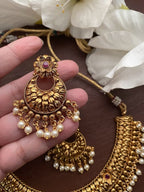 Gold Necklace_ Temple Jewelry_ Indian Necklace_