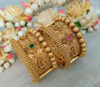 Buy Openable Gold Kada Pair_ Indian Bangles_ Antique Gold Bangles