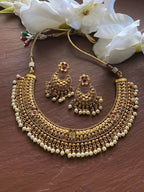 Gold Necklace_ Temple Jewelry_ Indian Necklace_