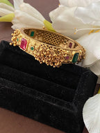 Buy Gold Bangles_indian Bangles_matte Gold Ghungroo Kada_openable Bangles_