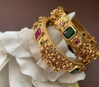 Buy Gold Bangles_indian Bangles_matte Gold Ghungroo Kada_openable Bangles_