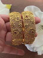 Buy Gold Bangles_ Indian Bangles_ Antique Gold Kada_ Openable Bangles_