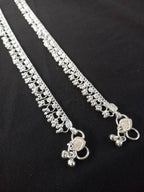 Indian Traditional Ethnic Anklet, Vintage Women Silver Anklet