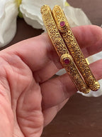 Buy Antique Gold Bangles_ Indian Bangles_ Bangles Set of 4_bridal Bangles_antique Gold Kada