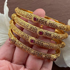 Buy Antique Gold Bangles_ Indian Bangles_ Bangles Set of 4_bridal Bangles_antique Gold Kada