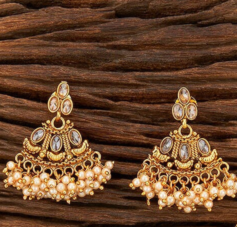 Polki Necklace_indian Choker Necklace_temple Jewerly_