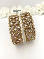 Buy Bollywood Style Kundan Wide Kade_ Bracelet single Pc_antique Gold Kade_