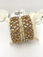 Buy Bollywood Style Kundan Wide Kade_ Bracelet single Pc_antique Gold Kade_