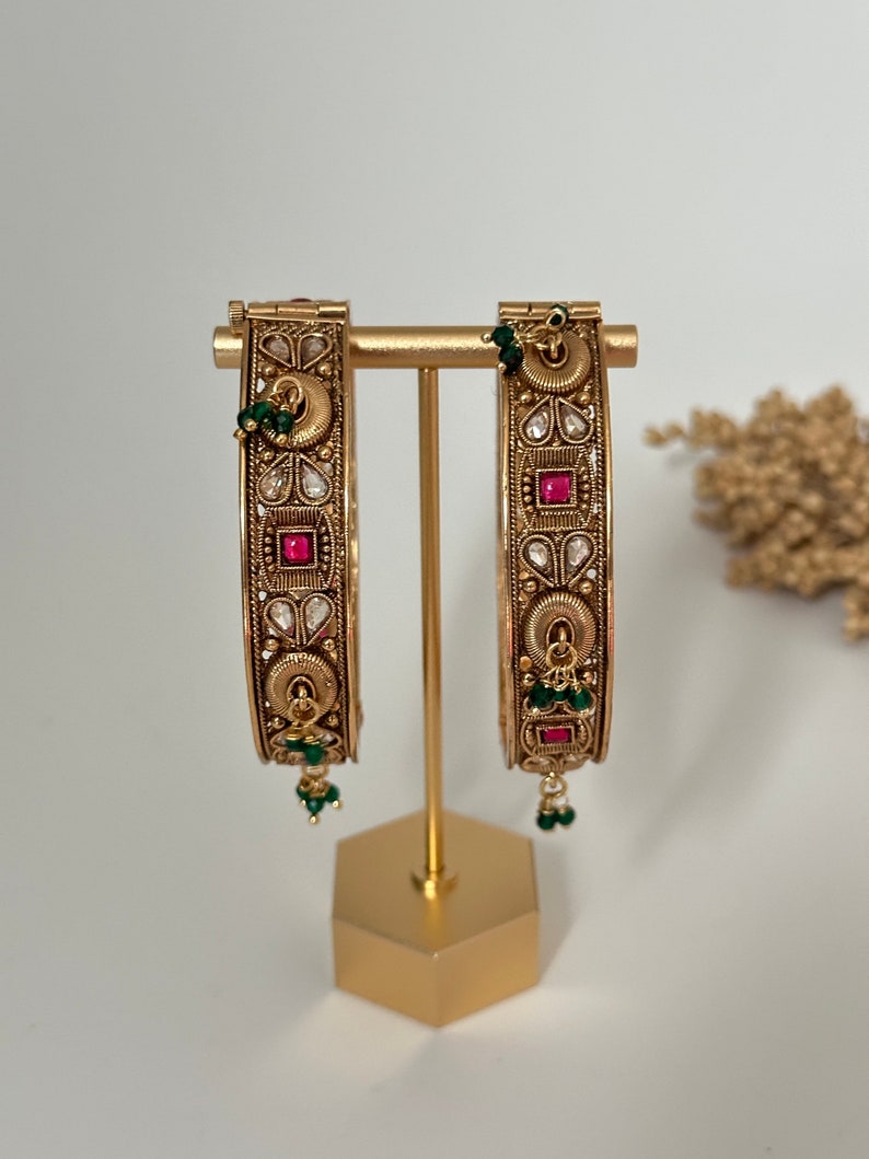 Buy Antique Gold Finish Temple Jewelry Bracelet Kada Indian Bracelet Jewelry