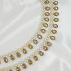 Meera Pair of Antique Gold American diamond Statement Anklets, Jhanjara, Payal, Indian Jewelery, Pakistani Jewellery