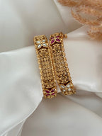 Buy Antique Gold Matte Finish Temple Laxami Goddess Kada Indian Bracelet Jewelry