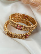Buy Antique Gold Matte Finish Temple Laxami Goddess Kada Indian Bracelet Jewelry