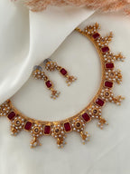 Antique Gold Necklace Kundan Polki Set Kundan Necklace Set