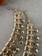 Gg Pretty Imitation Rhinestones Beads JhanjarPayal Bell Ghungru Anklets