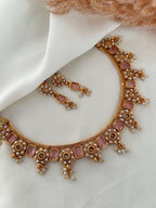 Antique Gold Necklace Kundan Polki Set Kundan Necklace Set
