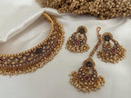 Buy Gold Imitation Pearl Polki Jhumki Necklace Kundan Polki Set