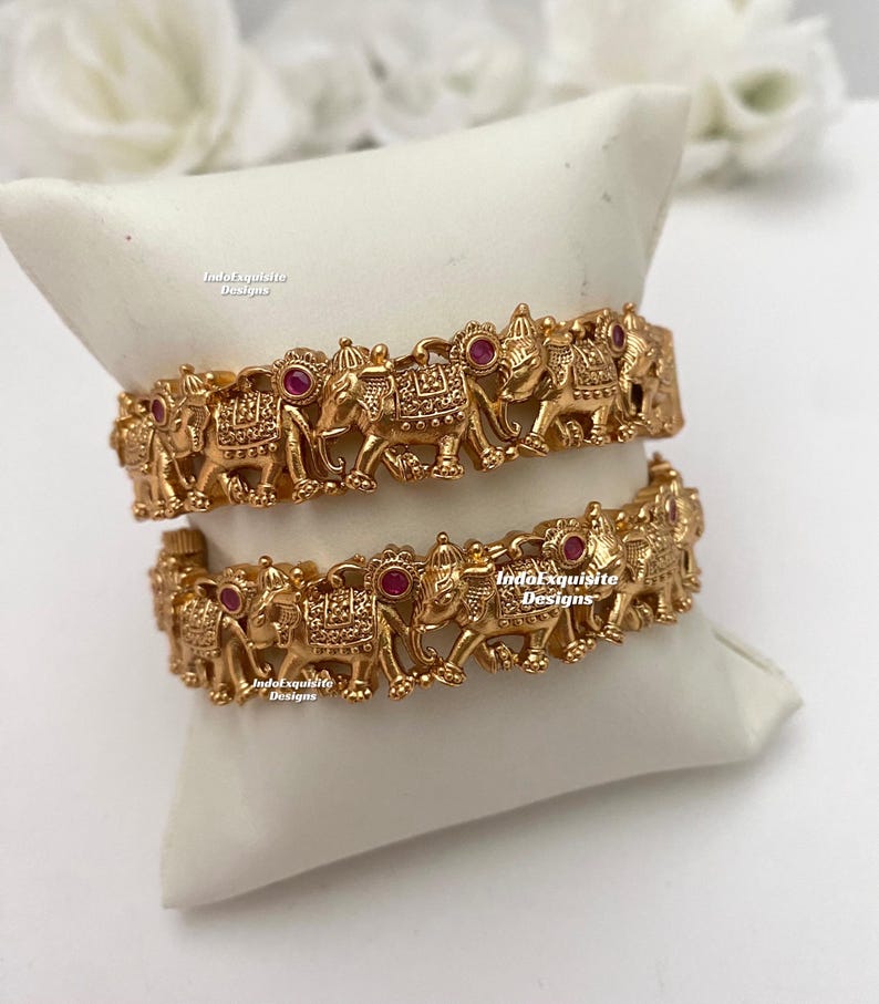 Buy Elephant Crafted Gold Plated Openable Screw Kada_kangan_
