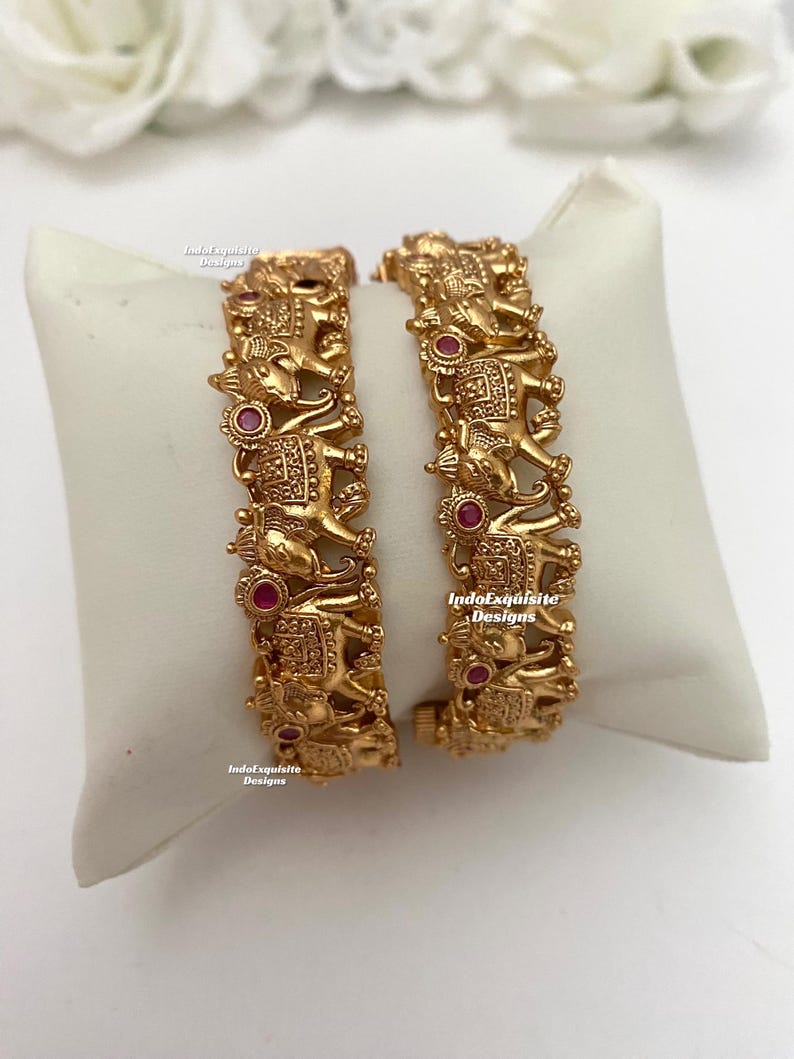 Buy Elephant Crafted Gold Plated Openable Screw Kada_kangan_