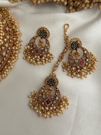 Buy Gold Imitation Pearl Polki Jhumki Necklace Kundan Polki Set
