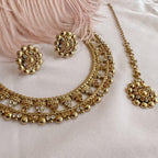 Nura Small Necklace Set Golden Online in India