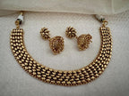 South Indian Wedding Bollywood Kundan Polki Bridal Oxidized Gold Temple Necklace Earrings