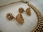 South Indian Wedding Bollywood Kundan Polki Bridal Oxidized Gold Temple Necklace Earrings