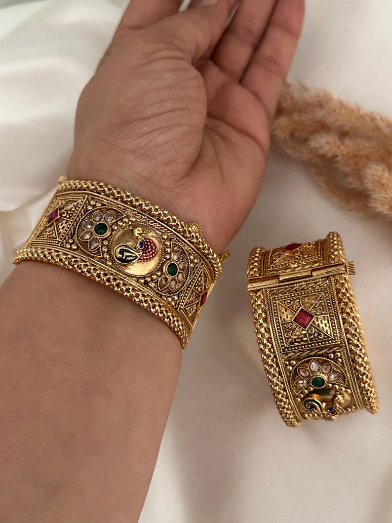 Buy Imitation Gold Finish Indian Gold Kada Indian Bracelet Jewelry