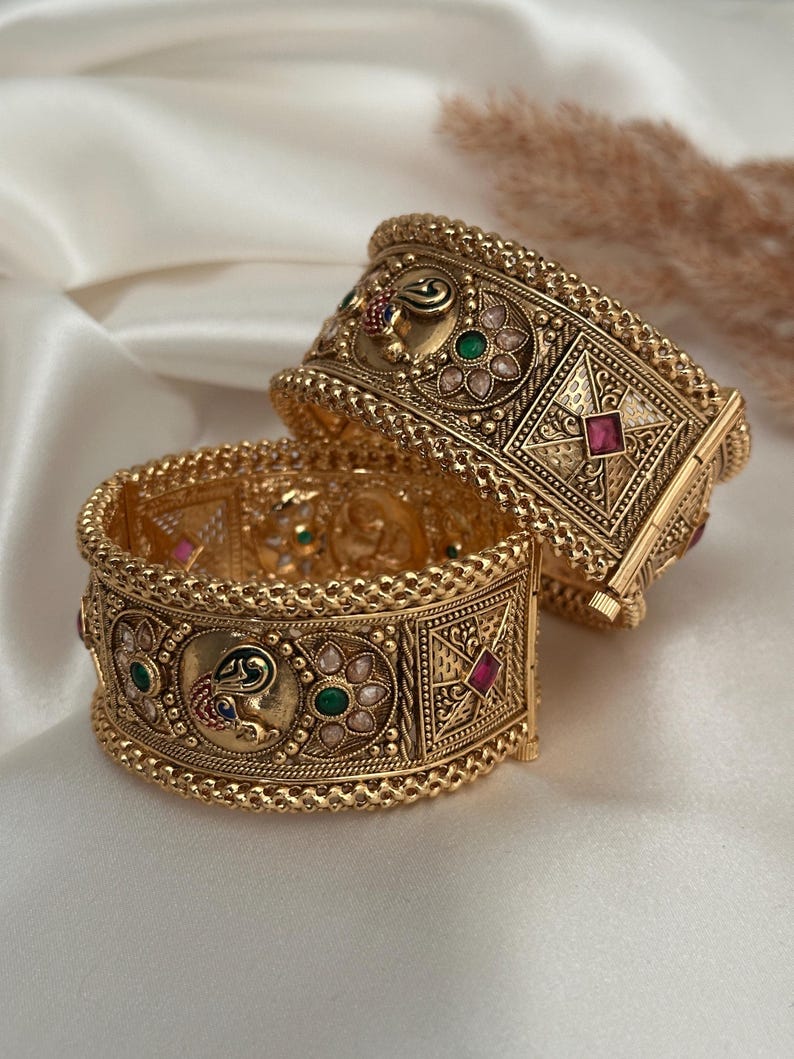 Buy Imitation Gold Finish Indian Gold Kada Indian Bracelet Jewelry