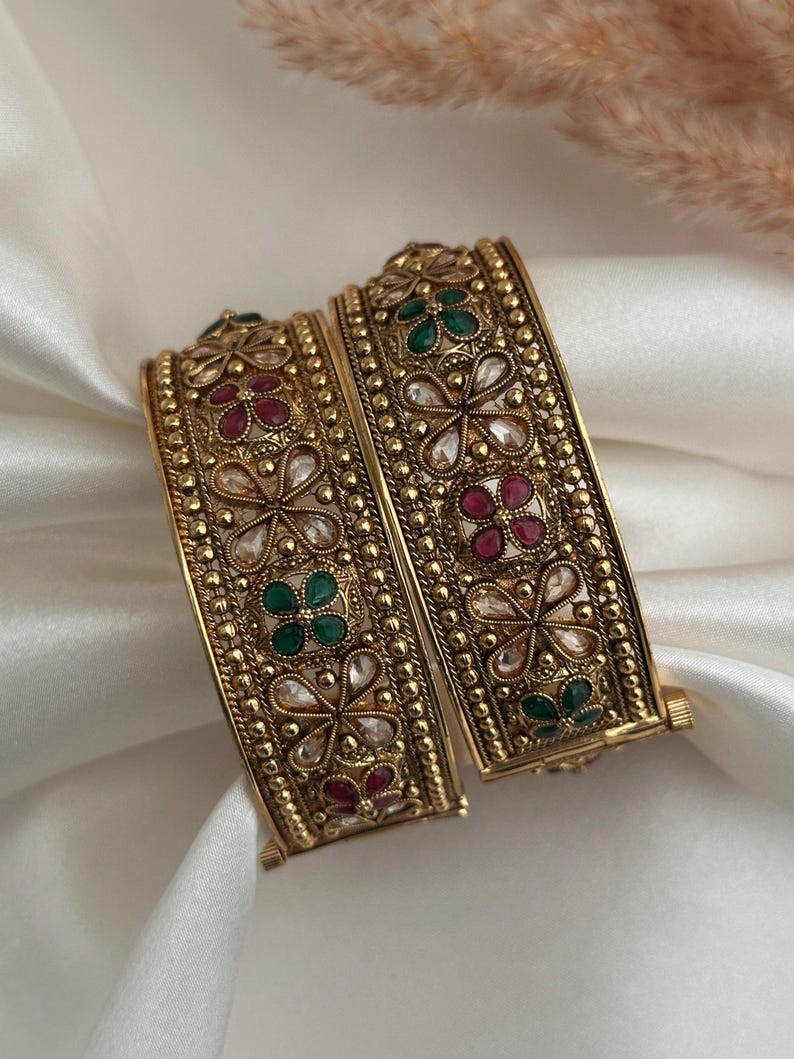 Buy Gold Imitation Finish Indian Gold Kada Indian Bracelet Jewelry