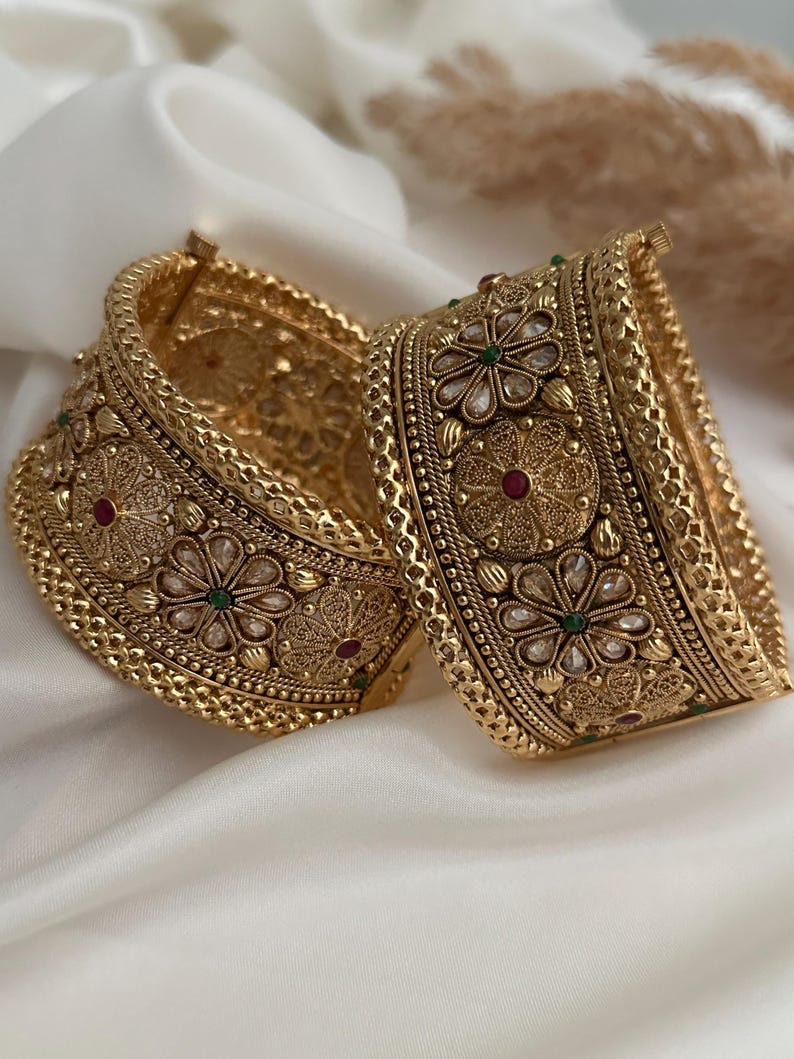 Buy Imitation Gold Finish Indian Gold Kada Indian Bracelet Jewelry