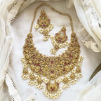 Bridal full neck Lakshmi Peacock short set