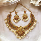 Antique matte Lakshmi Filigree short set
