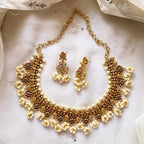 Antique matte kemp floral guttapusalu short set