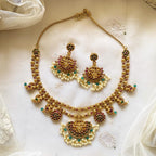 Antique matte layer Lakshmi 3D Gajendra set