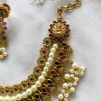 Antique matte Pearl layered short set