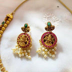 Antique matte kemp layer Lakshmi Peacock Chakra short set