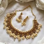 Antique matte kemp floral guttapusalu short set