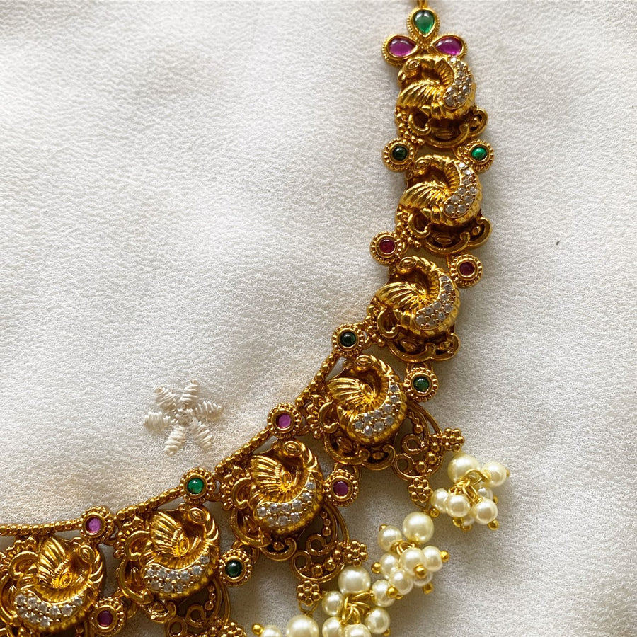 Lakshmi Peacock short neckset