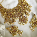 Bridal full neck Lakshmi Peacock short set