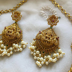 Antique matte Lakshmi Filigree short set