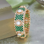 Kundan paired with other bangles