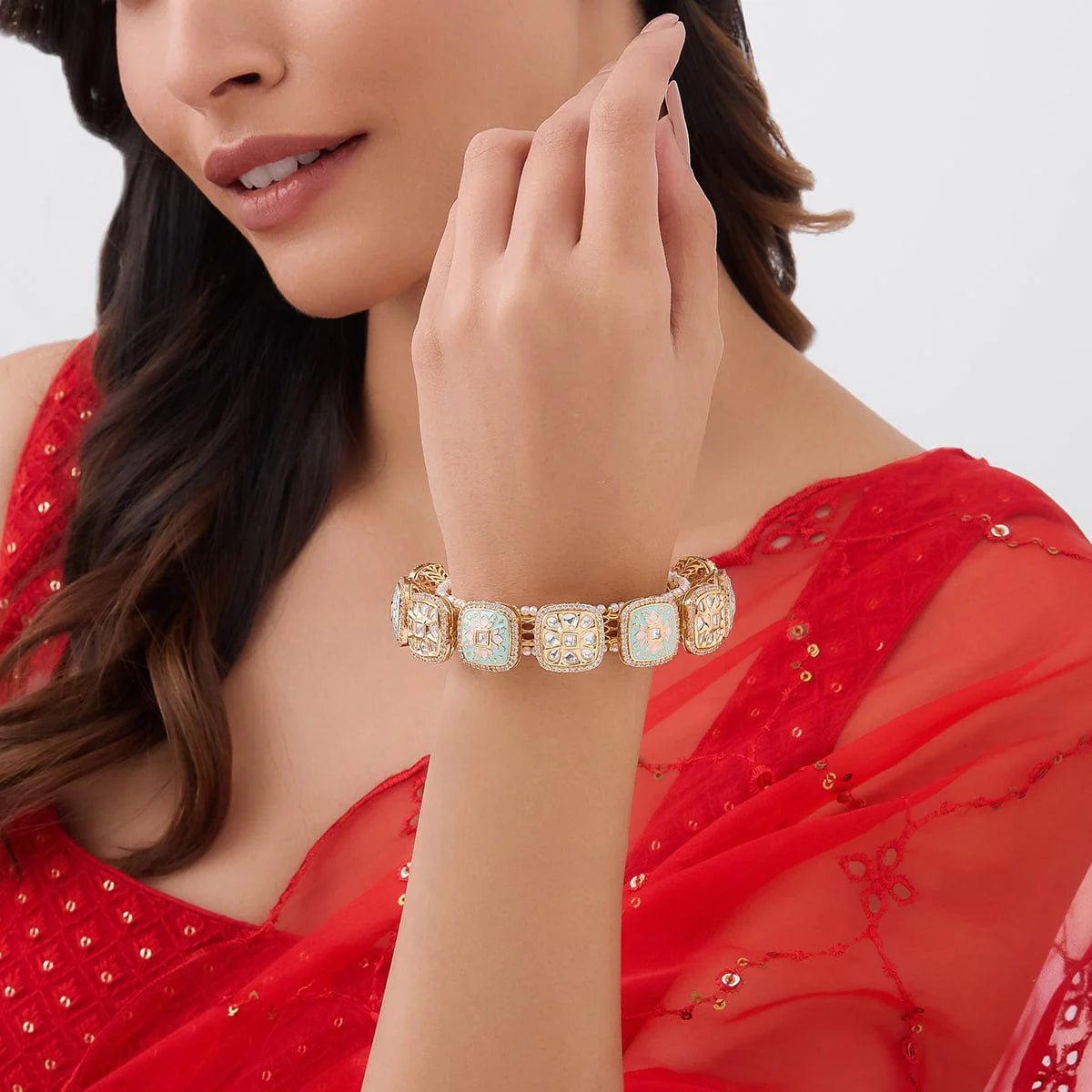 Kundan Bangle Copper Alloy