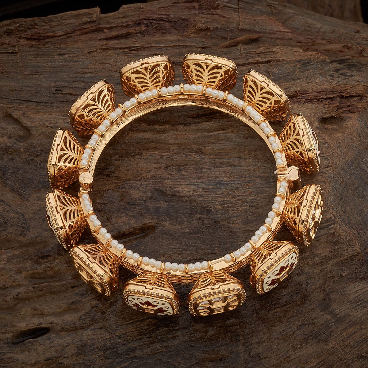 Kundan Bangle Copper Alloy